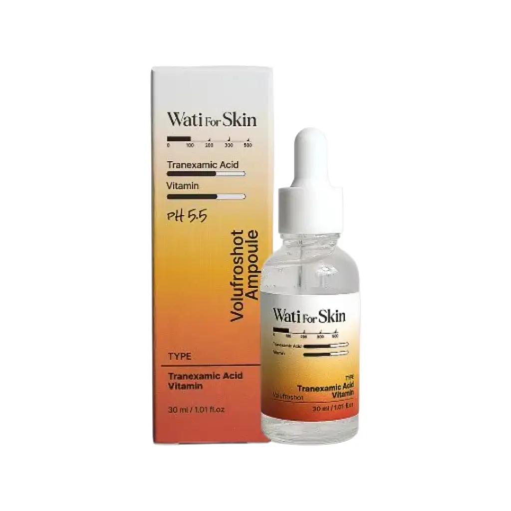 Ампульна сироватка WATI FOR SKIN для обличчя Tranexamic Acid Vitamin Volufroshot освітлююча 30мл