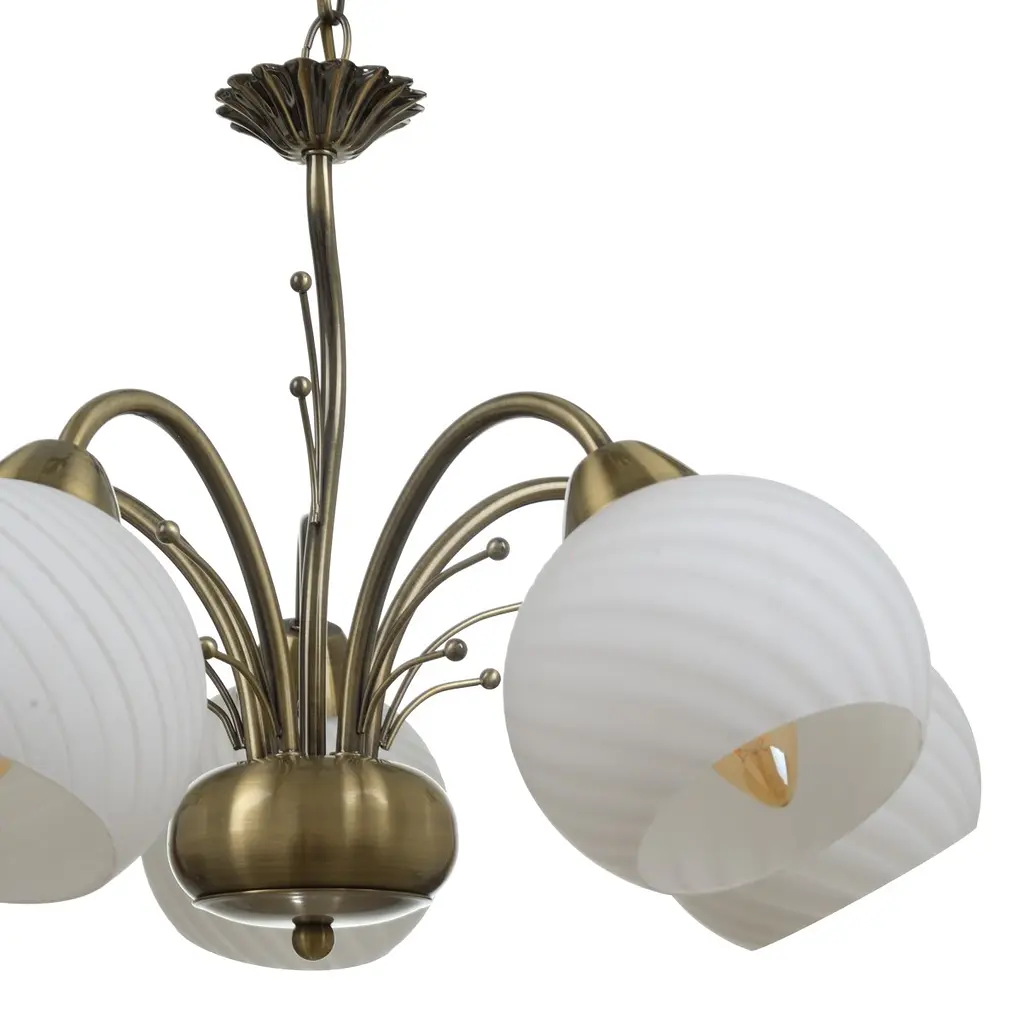 Люстра подвесная Brille для гостиной E14 60W AB (LK-655S/5) - фото 3