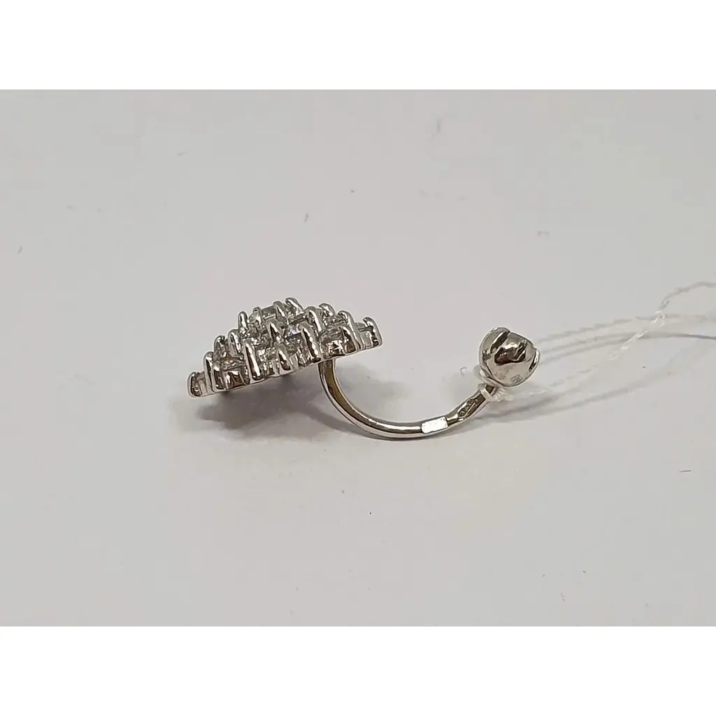 Золотая серьга-пирсинг Империя золота с фианитами. ПС037(2)БИ - фото 3