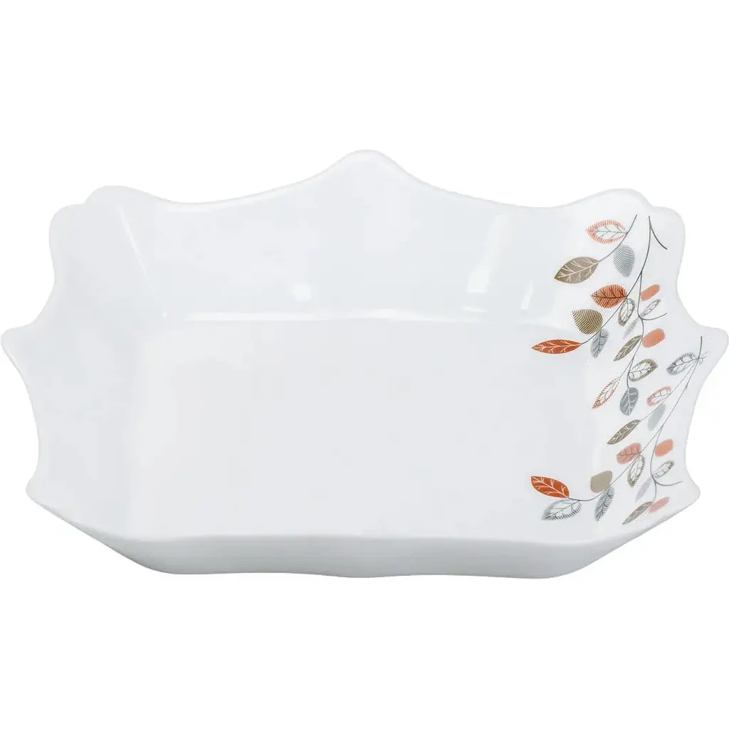 Столовий сервіз TS Kitchen  на 6 персон порцеляновий Leaf білий HP23405 - фото 5
