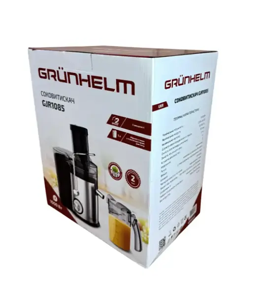 Соковижималка Grunhelm GJR1085 1000Вт 2 швидкості з широкою горловиною 85 мм - фото 8