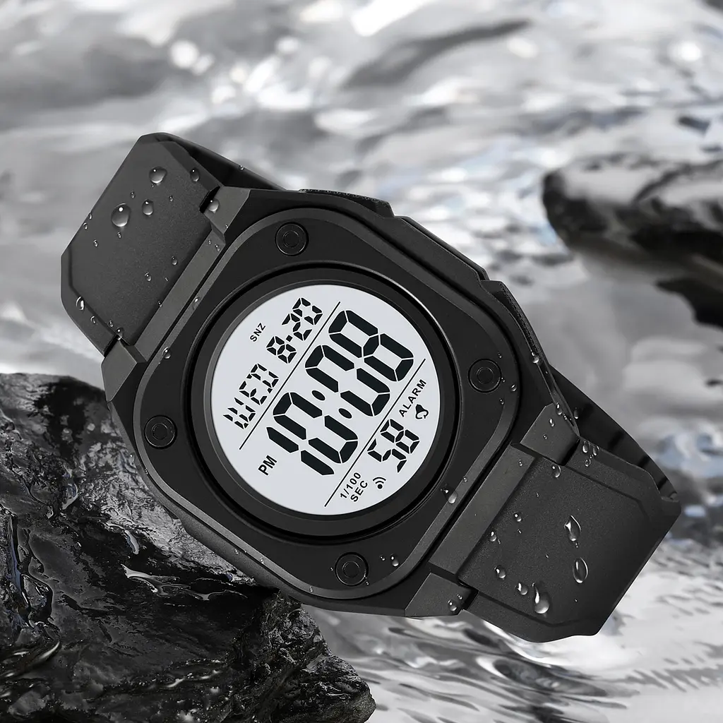 Наручний годинник чоловічий 2160BKWT Black-White Skmei acs0030217 - фото 4