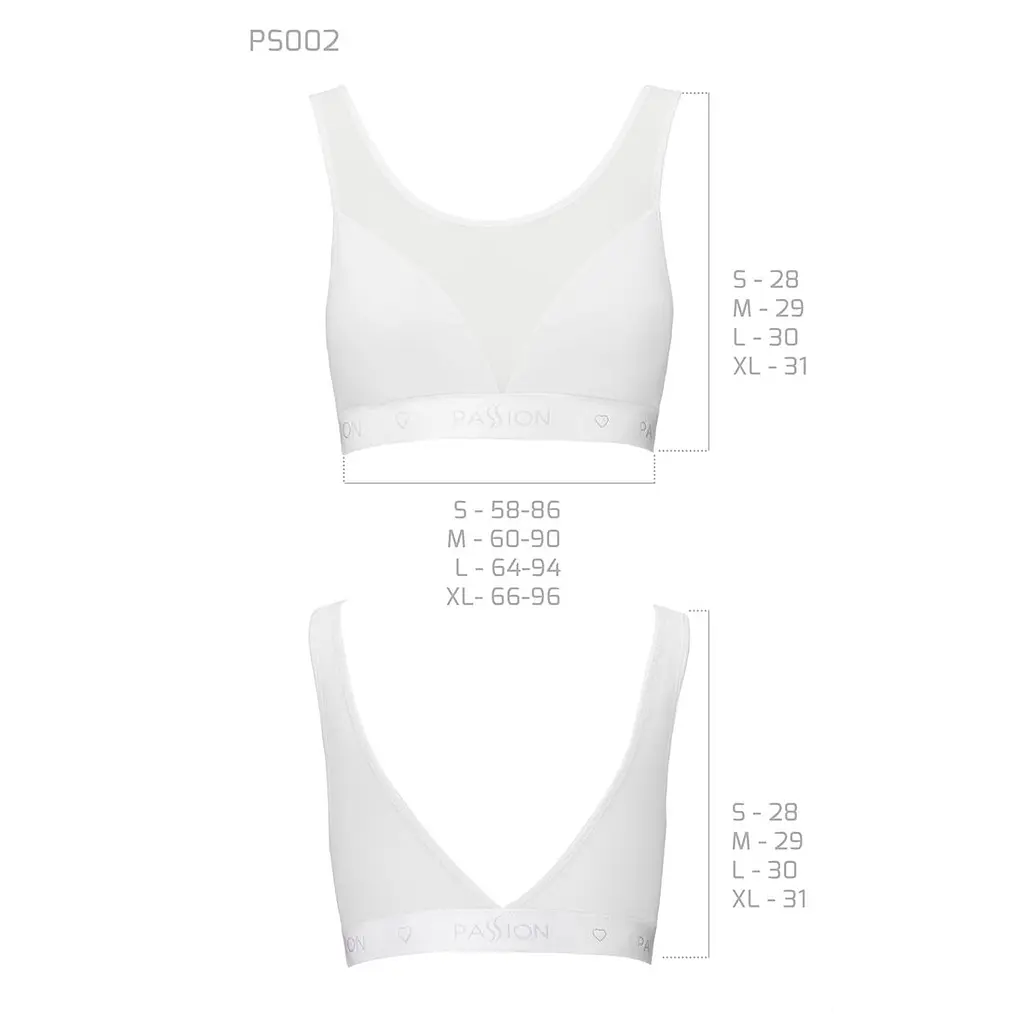 Топ з прозорою вставкою Passion PS002 TOP M, white - фото 5