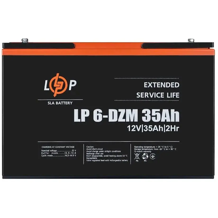 Аккумулятор Logic Power 6 вольт 35 ампер 6-DZM-35 Ah оливково-кислотный тяговой - фото 3