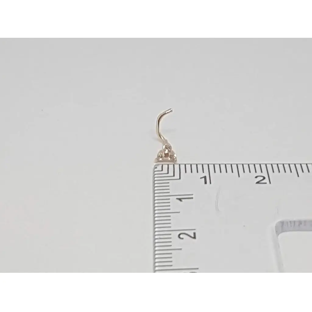 Золотая серьга-пирсинг в нос Dear с фианитами. 1039.1 - фото 4