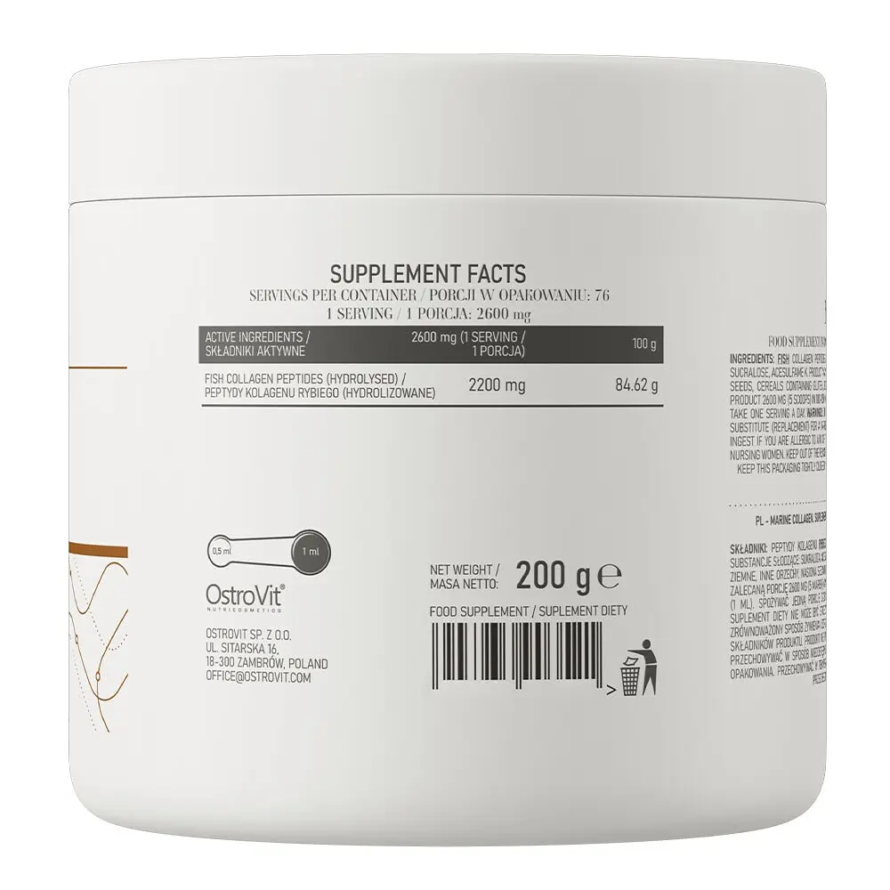 Препарат для суглобів і зв'язок OstroVit Marine Collagen, 200 грам - Чорна смородина - фото 2