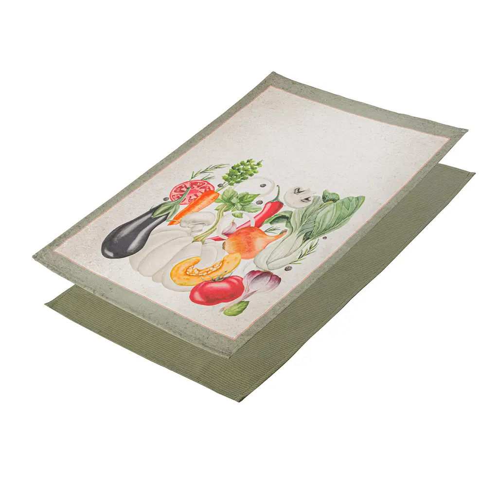 Набір кухонних рушників Home Line Овочева феєрія 40х60 см світлий авокадо 2 шт. (195586) - фото 2