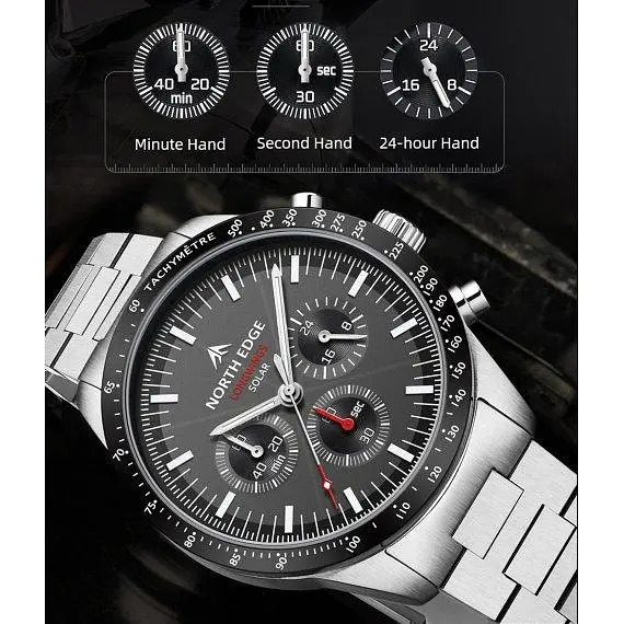 Чоловічий водостійкий наручний годинник North Edge Long Wings 5 Bar - фото 8