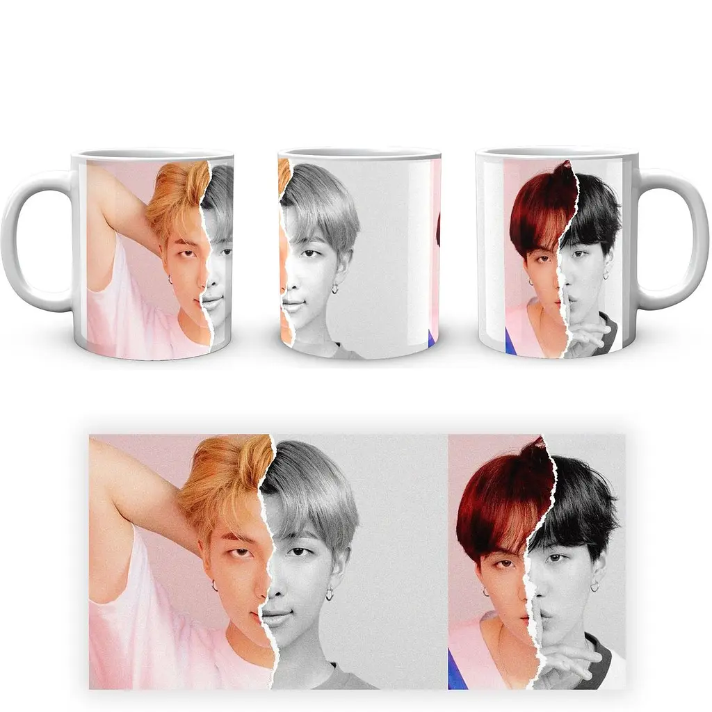 Кухоль GeekLand Bangtan Boys Кім Намджун Мін Юнгі BTS CP 04.465 330 мл білий - фото 3