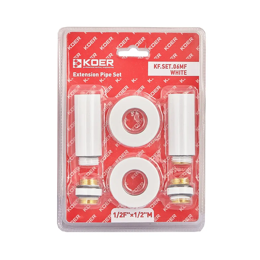 Комплект подовжувачів Koer Kf.SET.06MF 1/2Fx1/2M білий, white KR5850 - фото 3