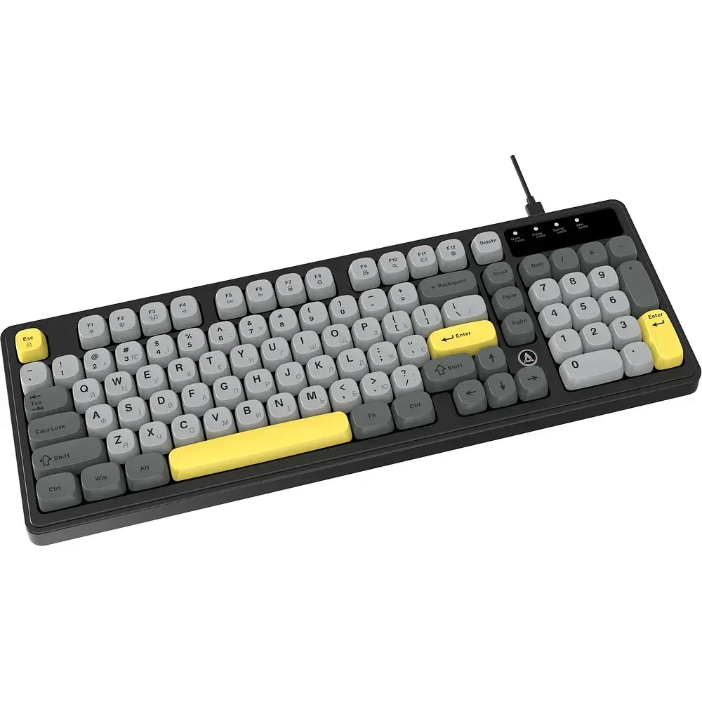 Клавіатура USB Ajazz AF98 Black/Grey/Yellow (AF98-BGY) UA - фото 3