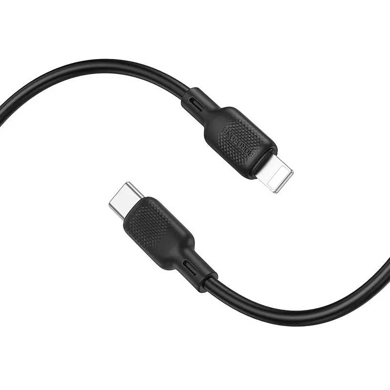 Дата кабель Borofone BX113 Lenny Type-C to Lightning 27W (3m) Black - фото 3