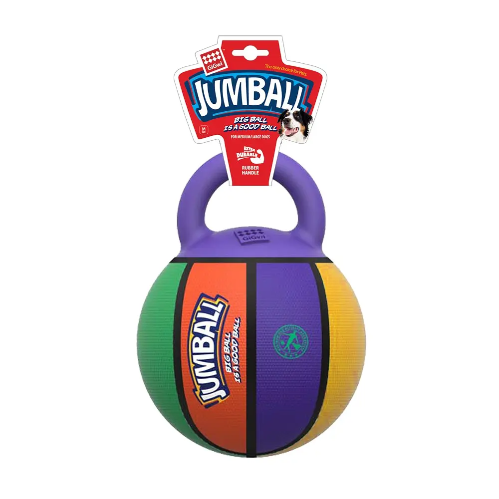 Іграшка для Собак Gigwi Jumball Баскетбольний М'яч c Гумовою Ручкою - фото 2