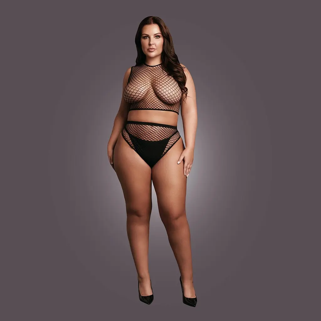 Комплект білизни Le Désir, Plus Size (чорний) - фото 3