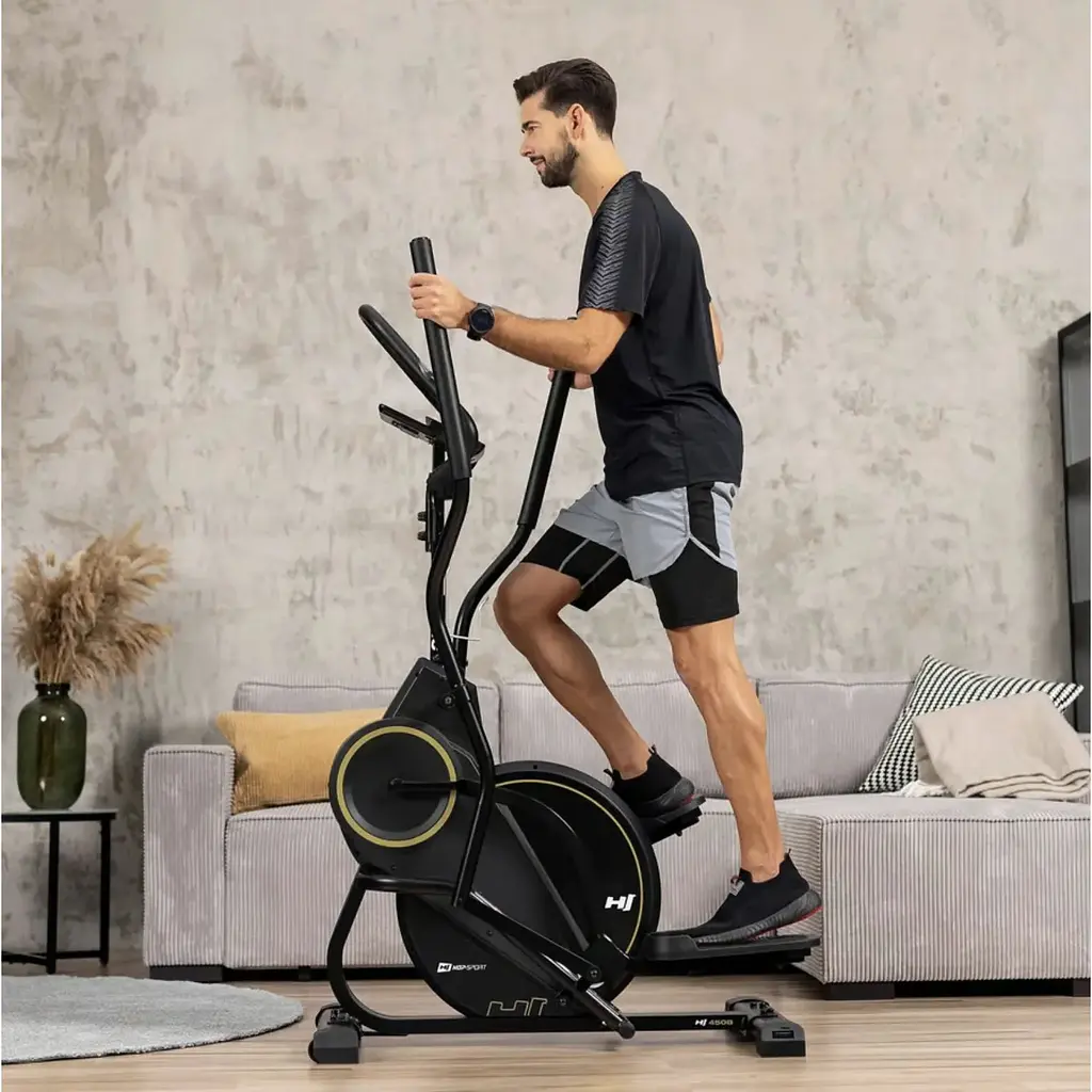 Орбитрек магнитный Hop-Sport HS-450B Dynamic черно-золотистый - фото 2