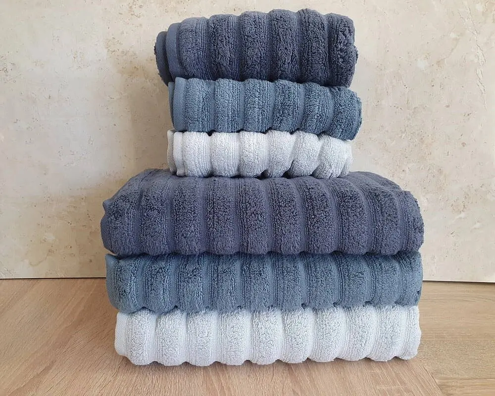 Набір турецьких махрових рушників Cestepe MicroCotton Premium 3 штуки 50x90 + 3 штуки 70х140 Ezgi 7 щільність 600 г/м2 - фото 3