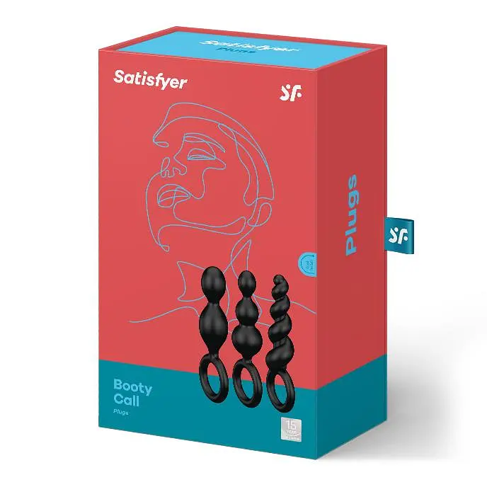 Набор анальных пробок Satisfyer Booty Call 3 шт. (черный) - фото 5