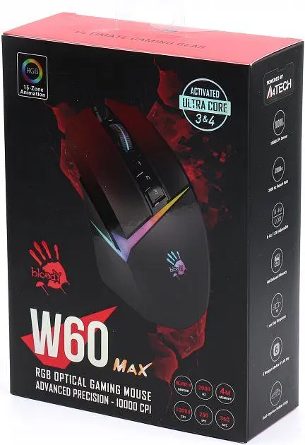 Миша A4Tech Bloody W60 Max (Gradient Red) [68615] - фото 8