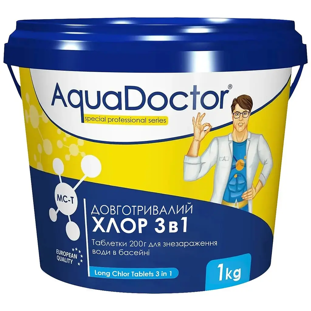 Хлор 3 в 1 для басейну AquaDoctor MC-T 1 кг (таблетки по 200 г) 88500 - фото 2