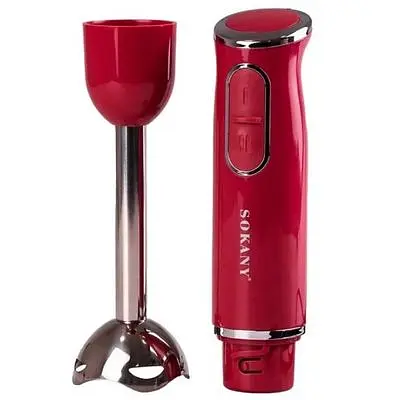 Блендер Sokany SK-1722 занурювальний 300 Вт червоний - фото 2