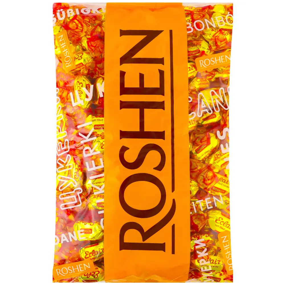 Карамельні цукерки Roshen Eclair з какао-начинкою 1 кг - фото 2