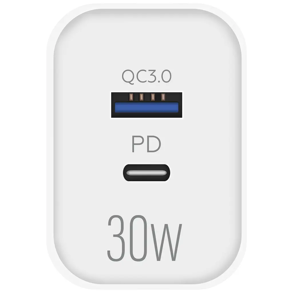 Зарядний пристрій Make 30 W GaN PD + QC White - фото 2