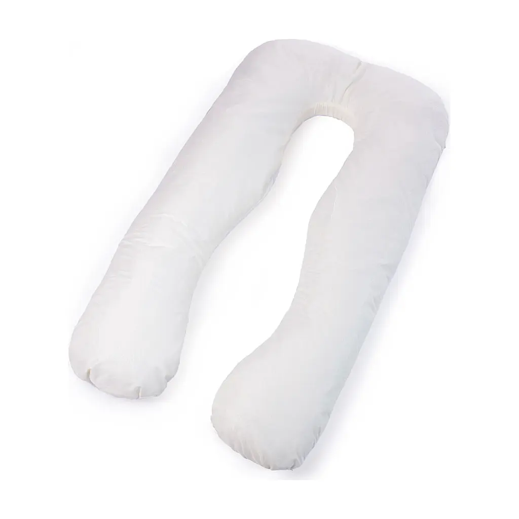 Подушка MirSon для вагітних і відпочинку Eco Line №8033 U-подібна White-Creamy (2200006185086)