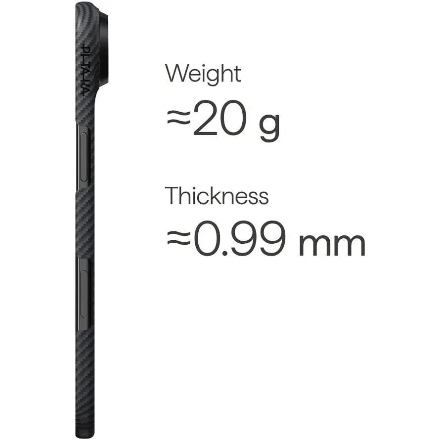 Чохол Pitaka Ultra-Slim Case Twill 600D для Apple iPhone Air Black/Grey (KI1701BA) [151585] - фото 8