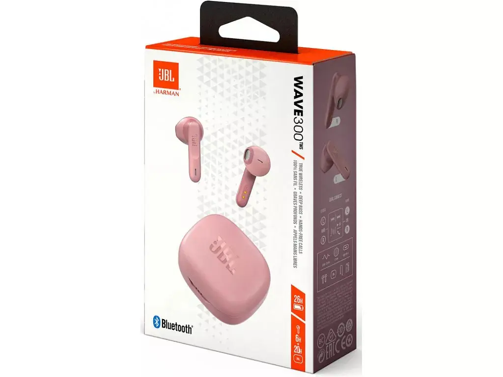 Наушники беспроводные JBL Wave 300 (JBLW300TWSPIK) розовые - фото 6