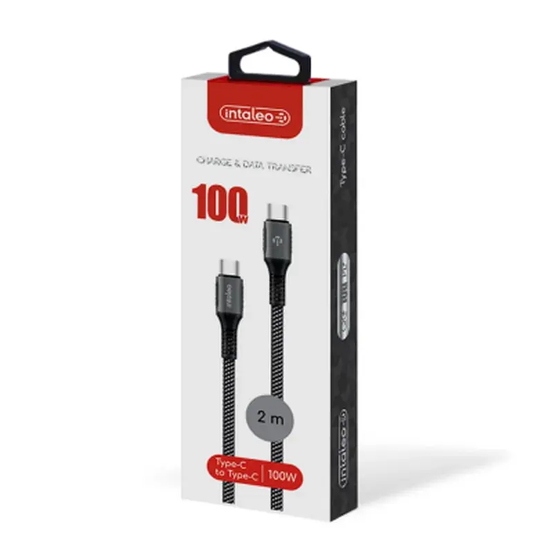 Дата кабель USB-C to USB-C 2.0m CBGPD100WTT2 100W Intaleo (1283126559570) - фото 2