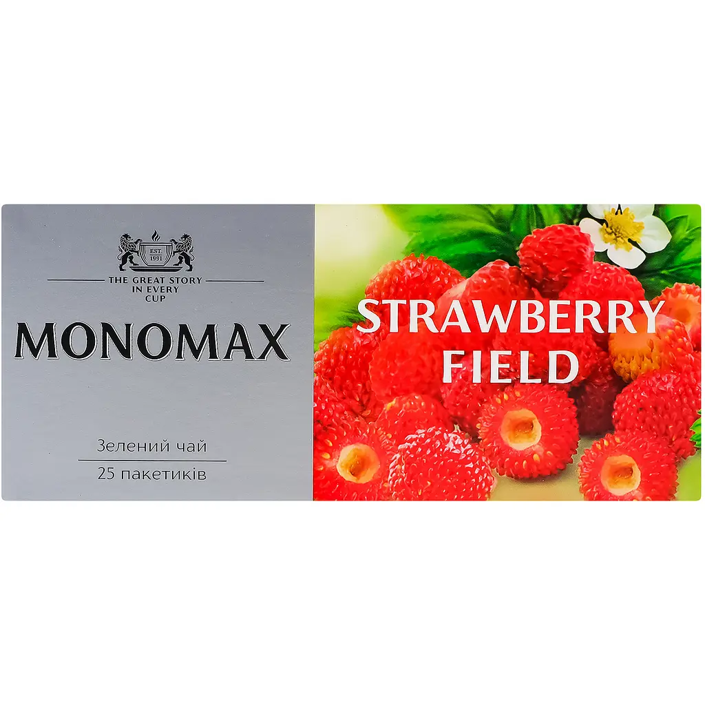Чай зелений Monomax Strawberry Field в пакетиках 50 г (25 шт. х 1.5 г) - фото 3