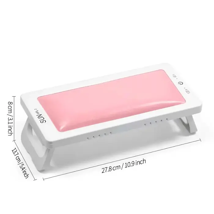 Лампа для манікюру від USB з підлокітником 88Вт SUN HPL Рожева - фото 6