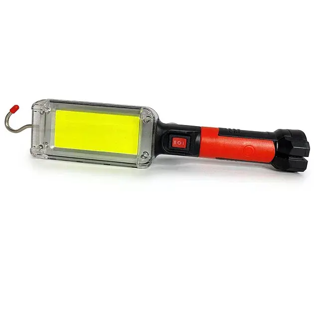 Акумуляторний ліхтар Asson BL-8859B магнітний COB LED 20 Вт з гачком, 2x18650 та USB-зарядкою - фото 2