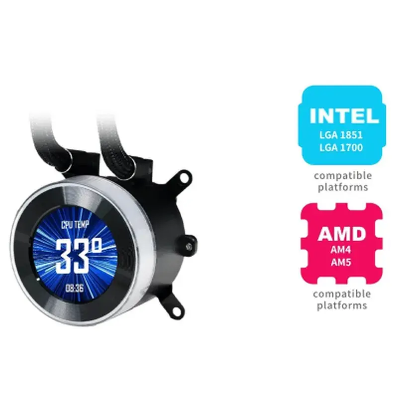 Система рідинного охолодження Lian Li HydroShift II LCD-C 360TL, Black (G89.GHS2LCD36TB.00) - фото 10