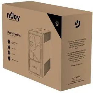 Джерело безперебійного живлення NJOY Keen 600 (UPLI-LI060KU-CG01B) Lin.int., AVR, 2 x евро, USB, пластик - фото 5