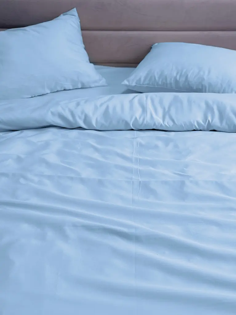 Комплект постільної білизни Ecotton Євро 210х220 см однотонний блакитний Blue (25188) - фото 3