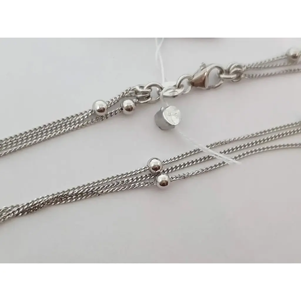 Срібне кольє Аметист Кульки 010163РШ 45 - фото 2