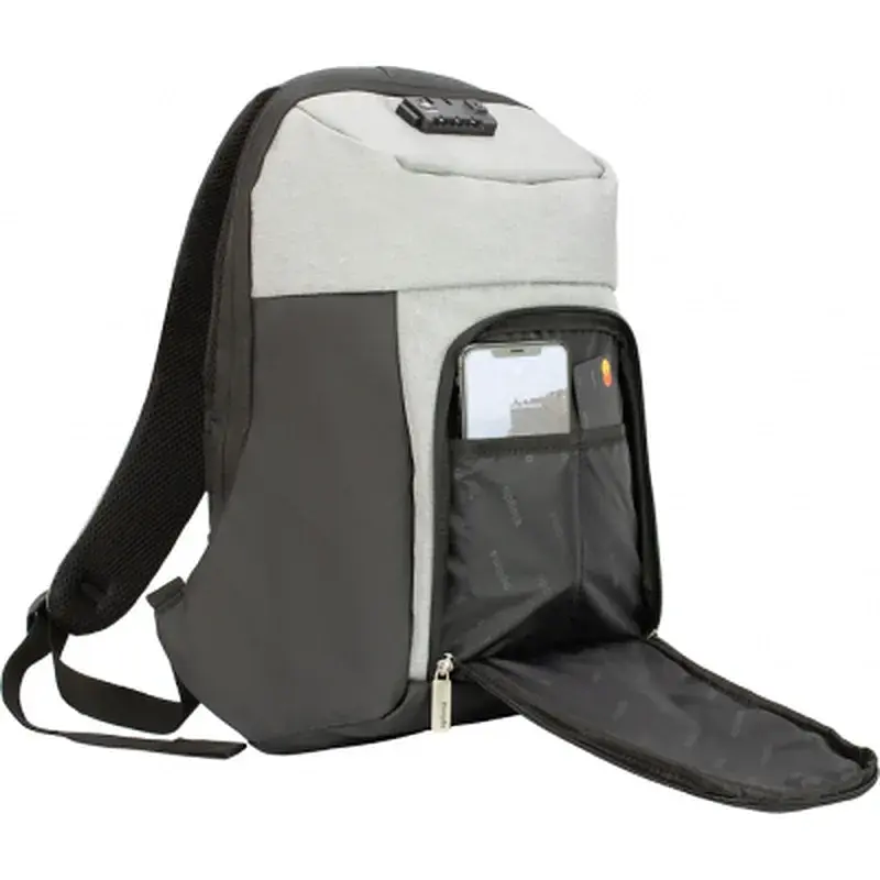 Рюкзак шкільний Optima 17" USB унісекс Сірий (O96914-03) - фото 4