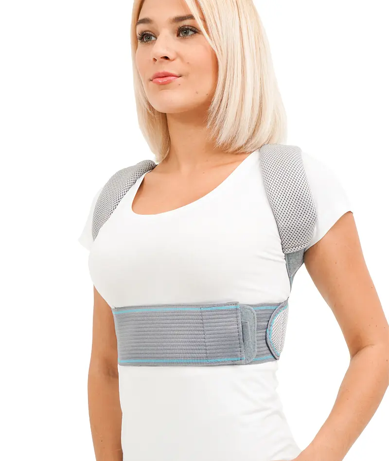 Корсет для коррекции осанки универсальный р.1, серый 1021 - фото 2