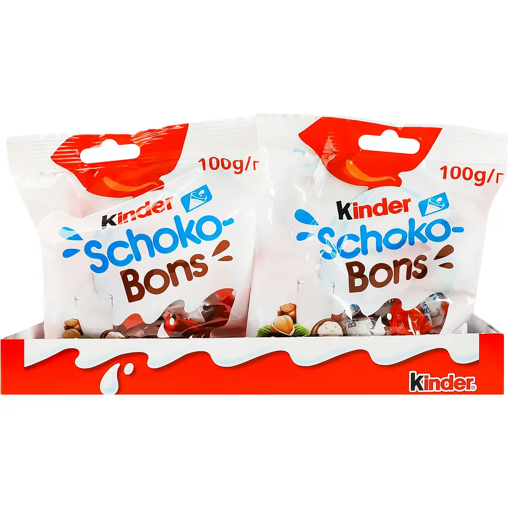 Цукерки з молочного шоколаду з молочною начинкою та горіхами Schoko-Bons Kinder м/у 100 г - фото 3