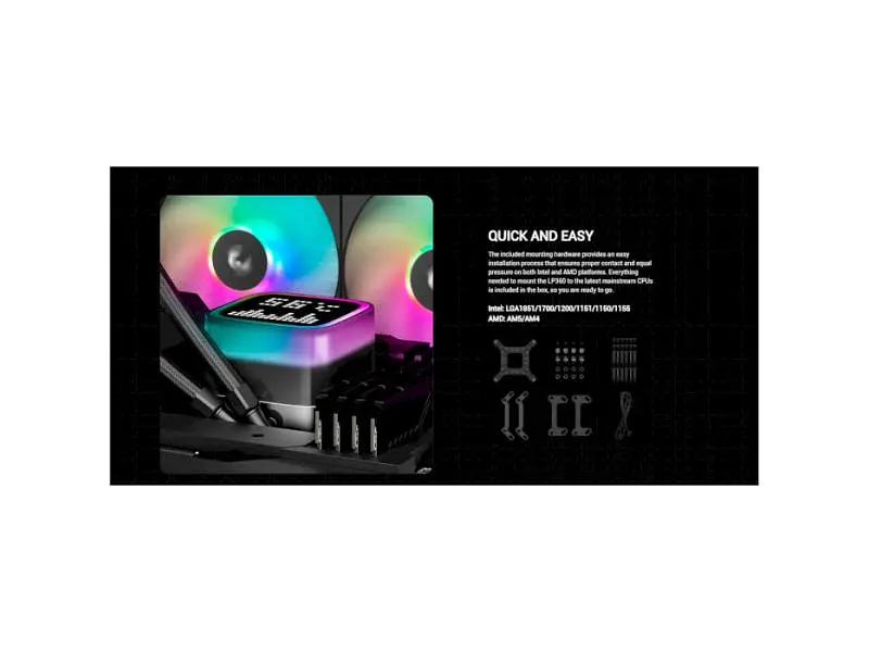 Водяне охолодження Deepcool LP360 Black (R-LP360-BKMSNC-G-1) - фото 5