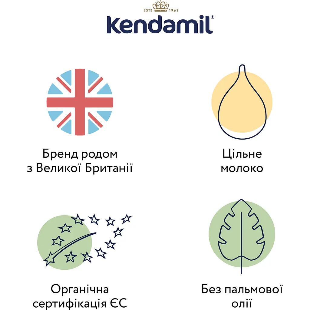 Органічна суха молочна суміш Kendamil Organic 2, 6-12 міс., 800 г (92000042) - фото 2