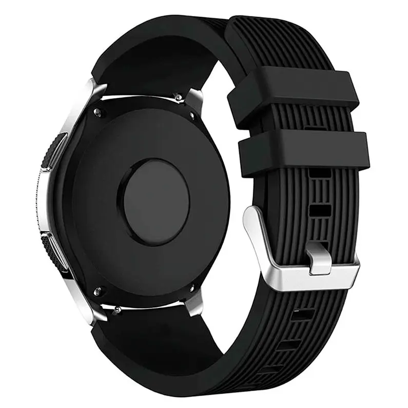 Силиконовый ремешок Watchbands для Samsung Galaxy Watch 46mm черный - размер S маленький ширина крепления 22мм (WB001GALAXYBLACKS46) - фото 2