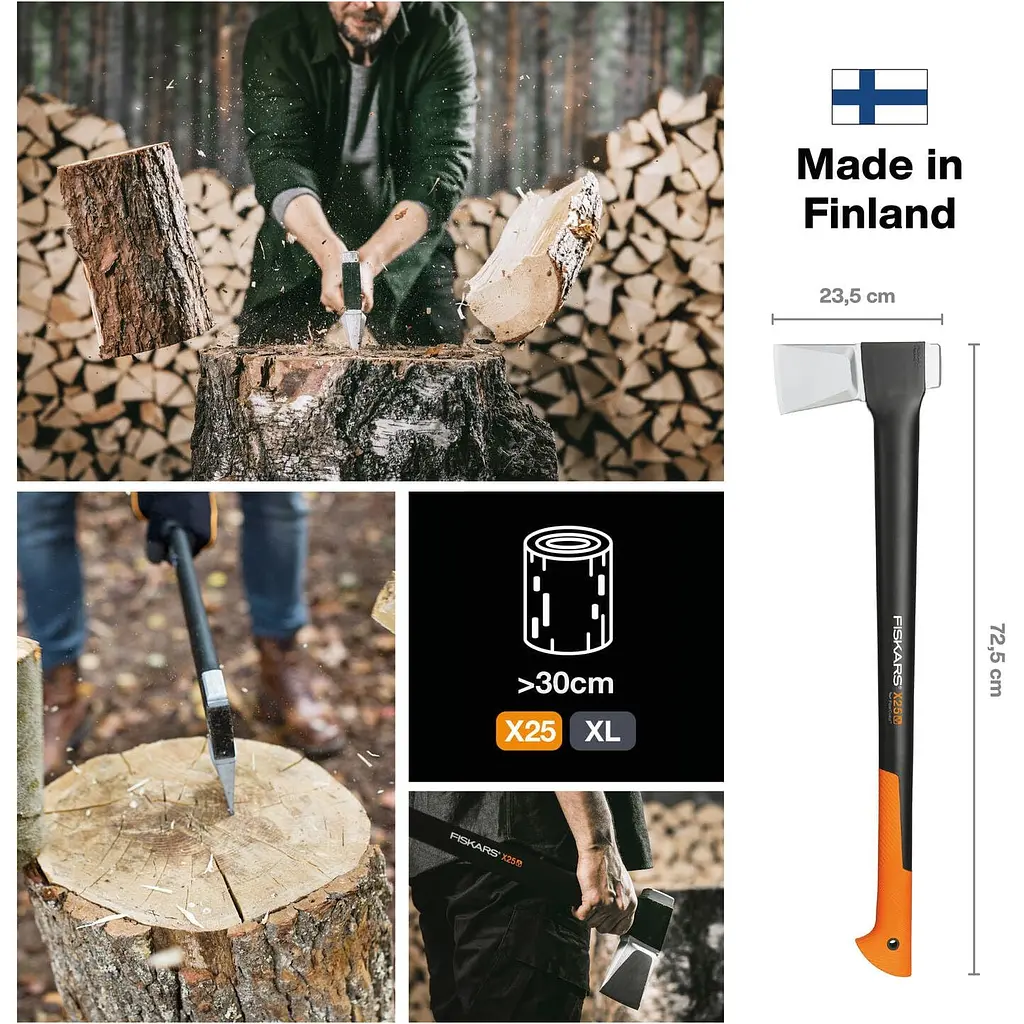 Сокира-колун Fiskars X25 XL 122483 (1015643) - фото 2