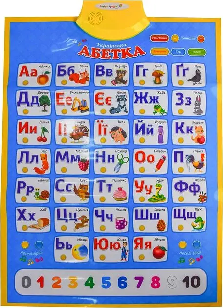 Інтерактивний плакат Абетка PL-719-57 Різнокольоровий shop (6947315102484) - фото 2