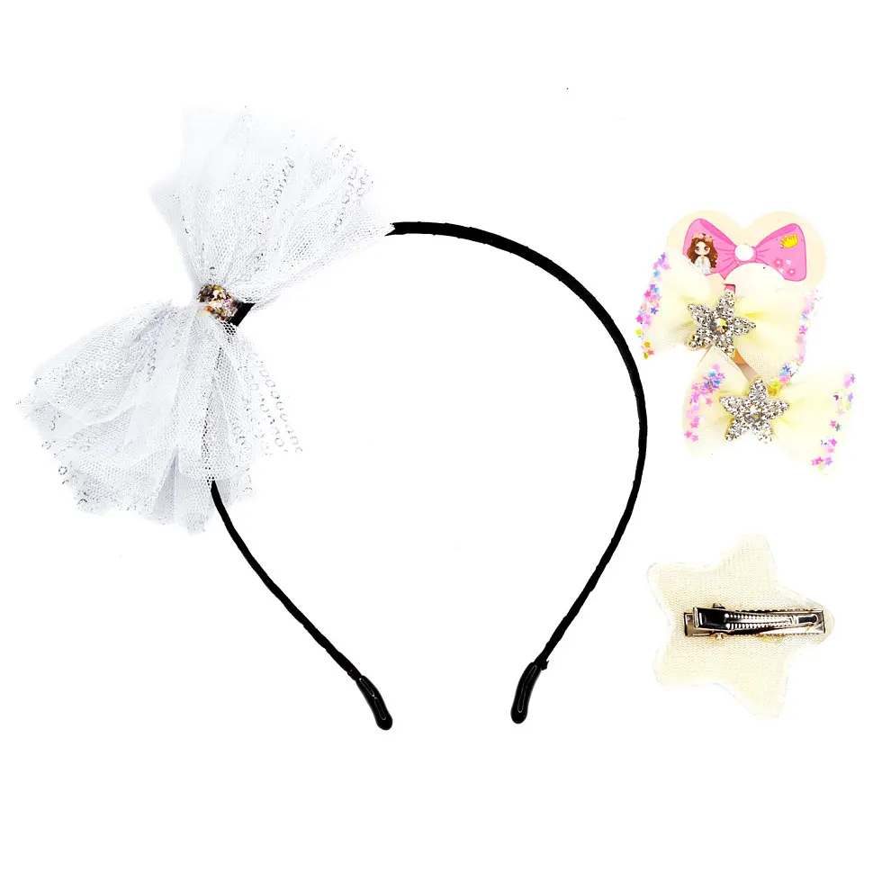 Детский набор "Принцесса" La-beauty 0105-036-4 обруч, резинка, зажим - фото 2