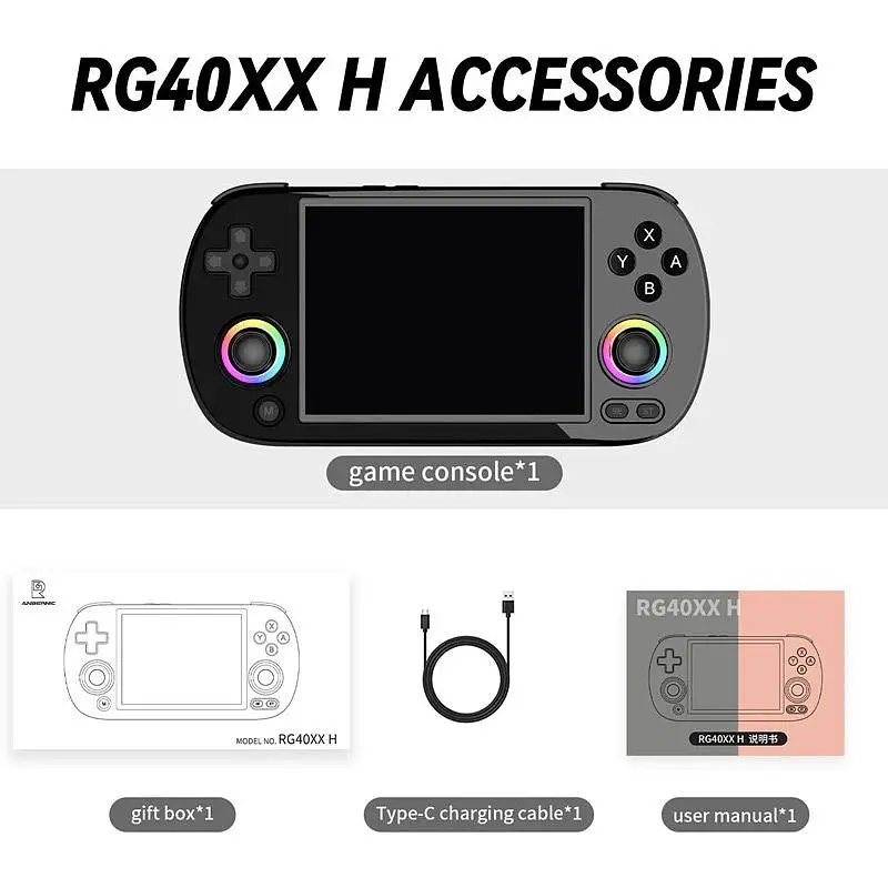 Ретро ігрова приставка Anbernic RG40XX H 64GB Black [115723] - фото 4