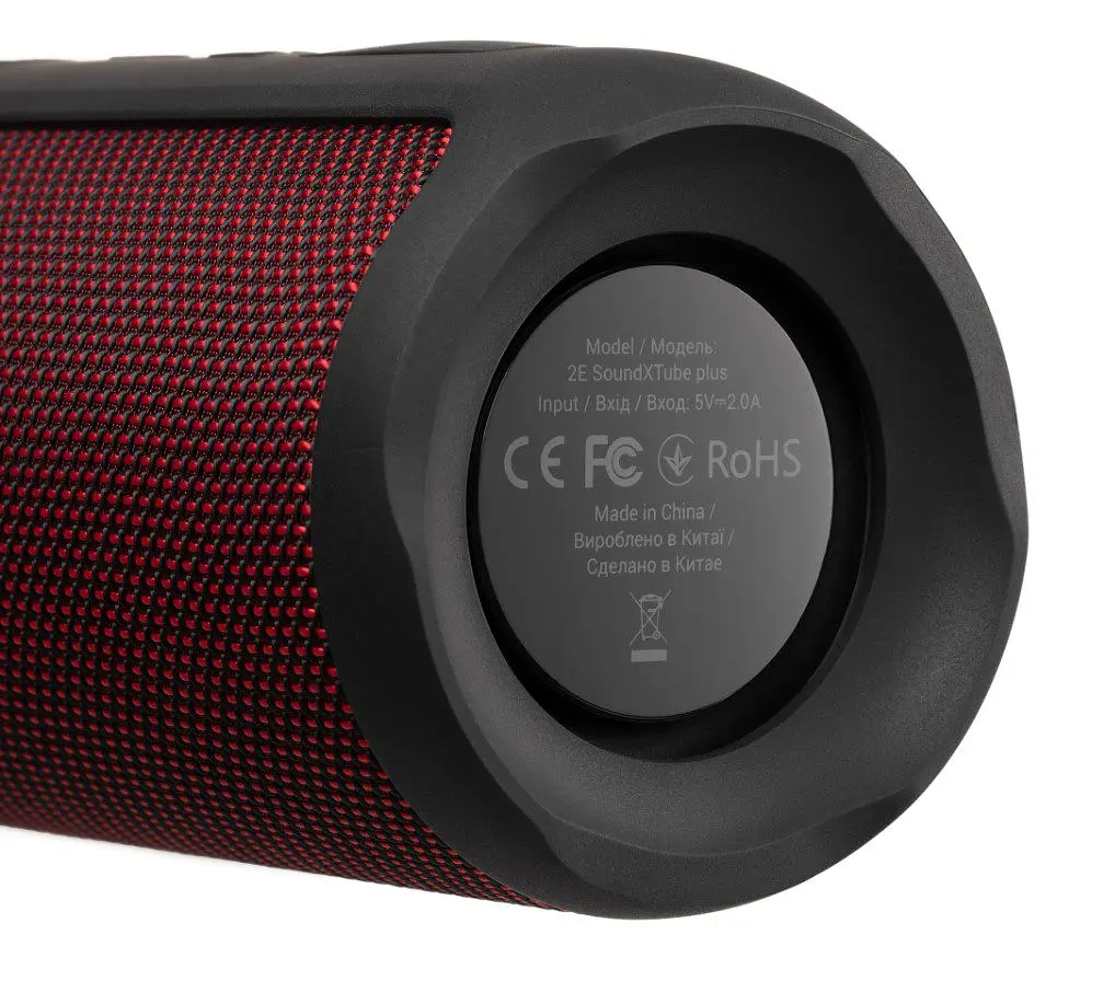 Портативная Bluetooth колонка 2E SoundXTube PLUS 40W TWS, Wireless, Waterproof Black-Red - фото 4