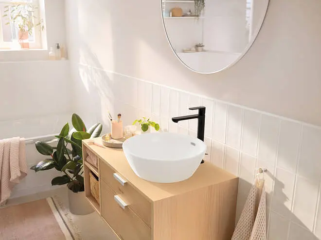 Змішувач для умивальника Hansgrohe Rebris S CoolStart EcoSmart+ з донним клапаном matt black 72590670 - фото 2