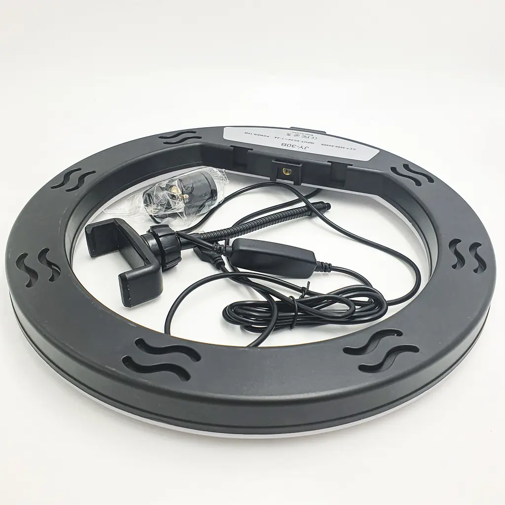 Кільцева лампа 30 см 10W на штативі 210 см з тримачем для телефону LED підсвічування кільцеве світло блогера візажиста фотографа Ring Light JY-30B - фото 7